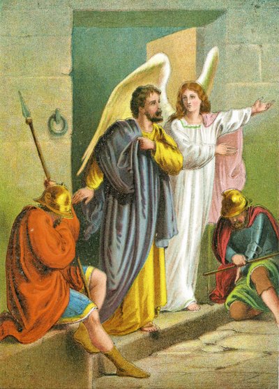 The Liberation of Saint Peter by an Angel, 1870 by English School